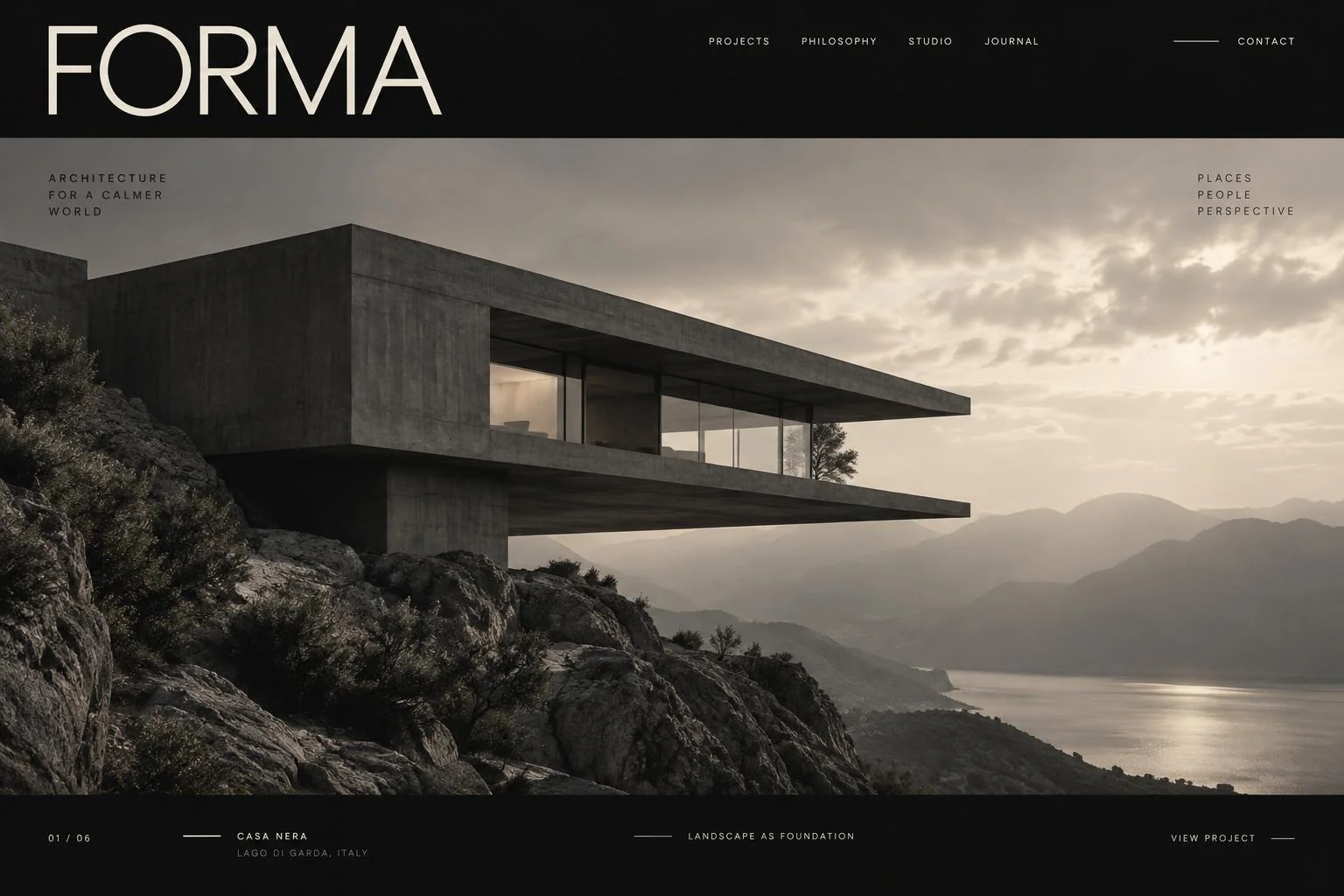 Forma Architecture website design preview